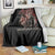 American Legendary Motorcycle Indian Biker Club Throw Blanket Vintage Native American Skull - Wonder Print Shop
