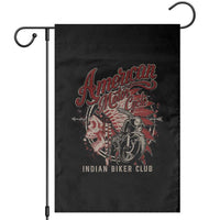 American Legendary Motorcycle Indian Biker Club Garden Flag Vintage Native American Skull - Wonder Print Shop