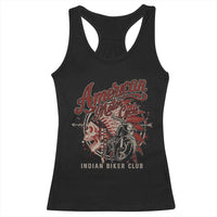 American Legendary Motorcycle Indian Biker Club Racerback Tank Top Vintage Native American Skull - Wonder Print Shop
