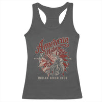 American Legendary Motorcycle Indian Biker Club Racerback Tank Top Vintage Native American Skull - Wonder Print Shop
