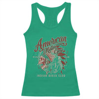 American Legendary Motorcycle Indian Biker Club Racerback Tank Top Vintage Native American Skull - Wonder Print Shop
