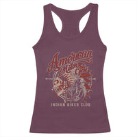 American Legendary Motorcycle Indian Biker Club Racerback Tank Top Vintage Native American Skull - Wonder Print Shop