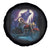 Native American Rider Spare Tire Cover Vintage Indian American Motorcycle Wolf - Wonder Print Shop