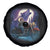Native American Rider Spare Tire Cover Vintage Indian American Motorcycle Wolf - Wonder Print Shop