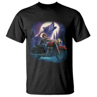 Native American Rider T Shirt Vintage Indian American Motorcycle Wolf - Wonder Print Shop