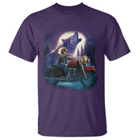 Native American Rider T Shirt Vintage Indian American Motorcycle Wolf - Wonder Print Shop