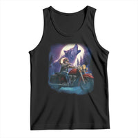 Native American Rider Tank Top Vintage Indian American Motorcycle Wolf - Wonder Print Shop
