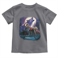 Native American Rider Toddler T Shirt Vintage Indian American Motorcycle Wolf - Wonder Print Shop