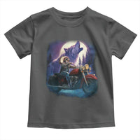 Native American Rider Toddler T Shirt Vintage Indian American Motorcycle Wolf - Wonder Print Shop