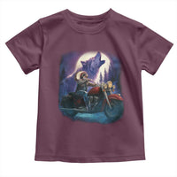 Native American Rider Toddler T Shirt Vintage Indian American Motorcycle Wolf - Wonder Print Shop