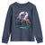 Native American Rider Youth Sweatshirt Vintage Indian American Motorcycle Wolf - Wonder Print Shop