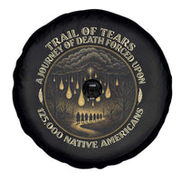 Trail Of Tears A Journey Of Death Forced Upon 125000 Native Americans Spare Tire Cover - Wonder Print Shop