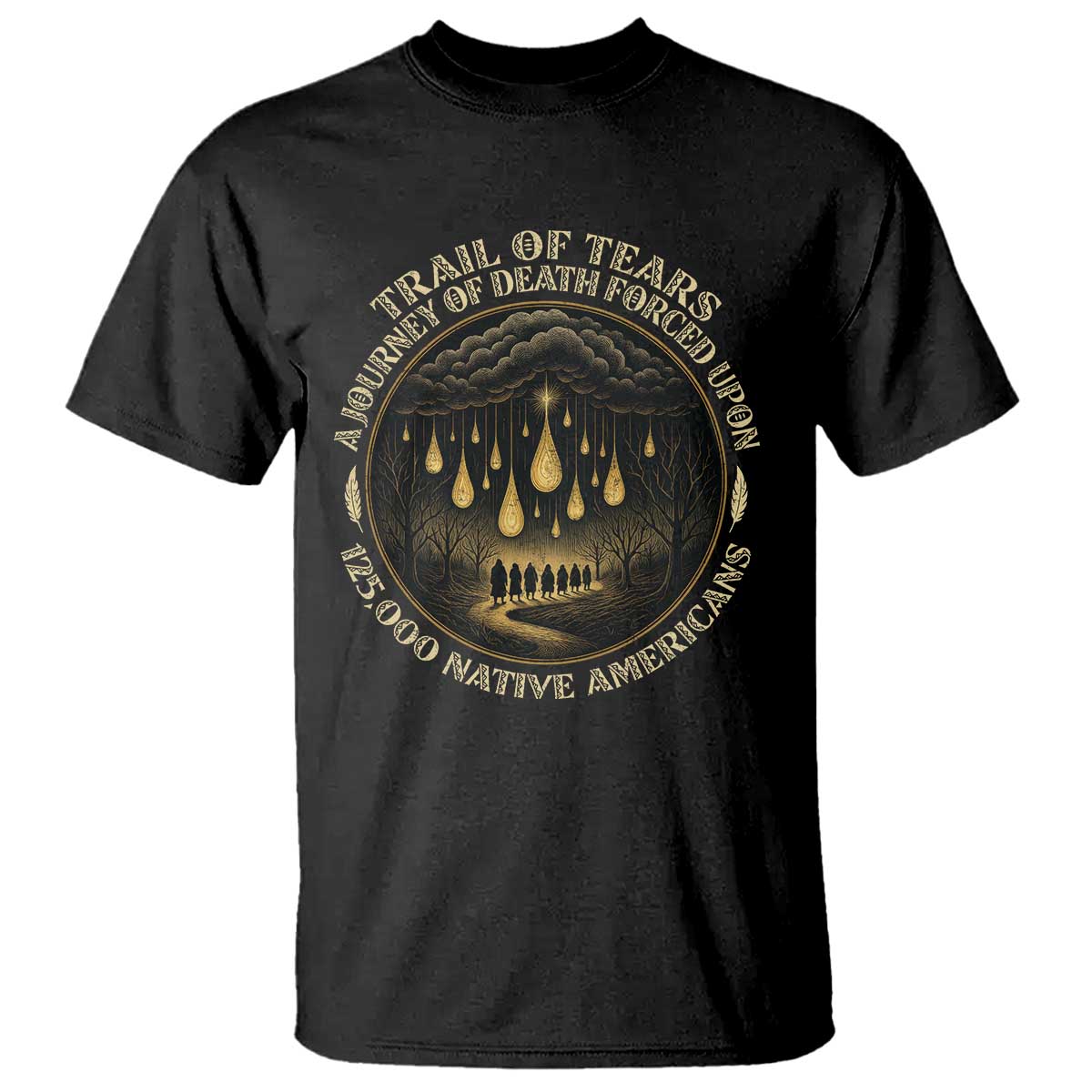 Trail Of Tears A Journey Of Death Forced Upon 125000 Native Americans T Shirt - Wonder Print Shop