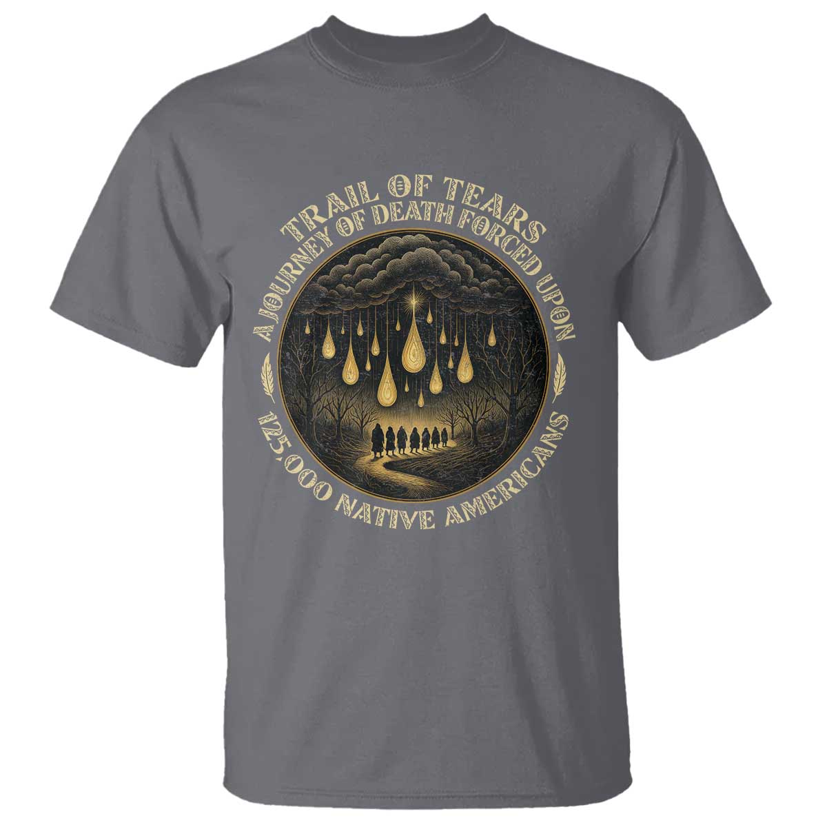 Trail Of Tears A Journey Of Death Forced Upon 125000 Native Americans T Shirt - Wonder Print Shop