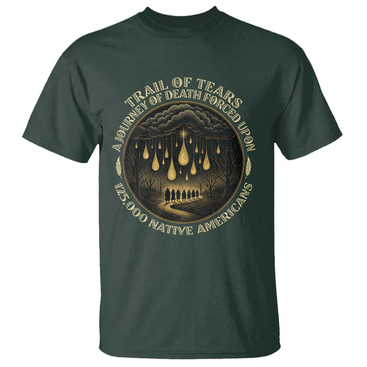 Trail Of Tears A Journey Of Death Forced Upon 125000 Native Americans T Shirt - Wonder Print Shop