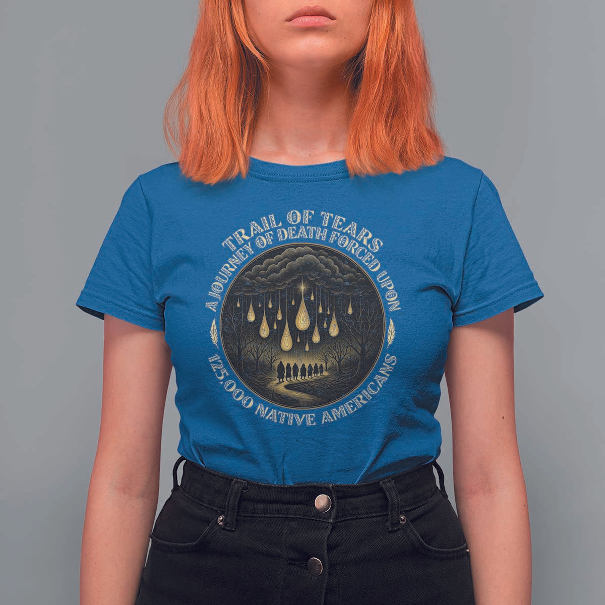 Trail Of Tears A Journey Of Death Forced Upon 125000 Native Americans T Shirt For Women - Wonder Print Shop