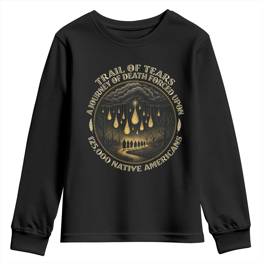 Trail Of Tears A Journey Of Death Forced Upon 125000 Native Americans Youth Sweatshirt - Wonder Print Shop