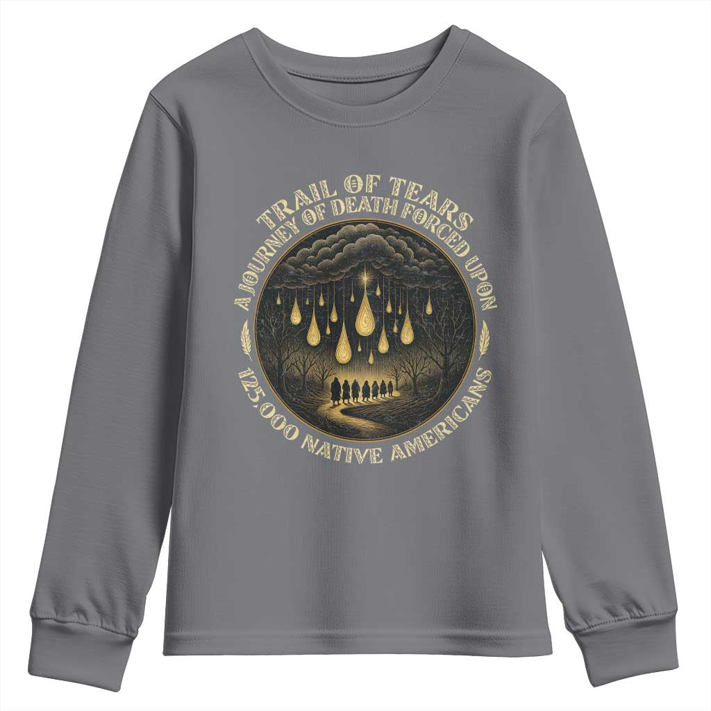Trail Of Tears A Journey Of Death Forced Upon 125000 Native Americans Youth Sweatshirt - Wonder Print Shop