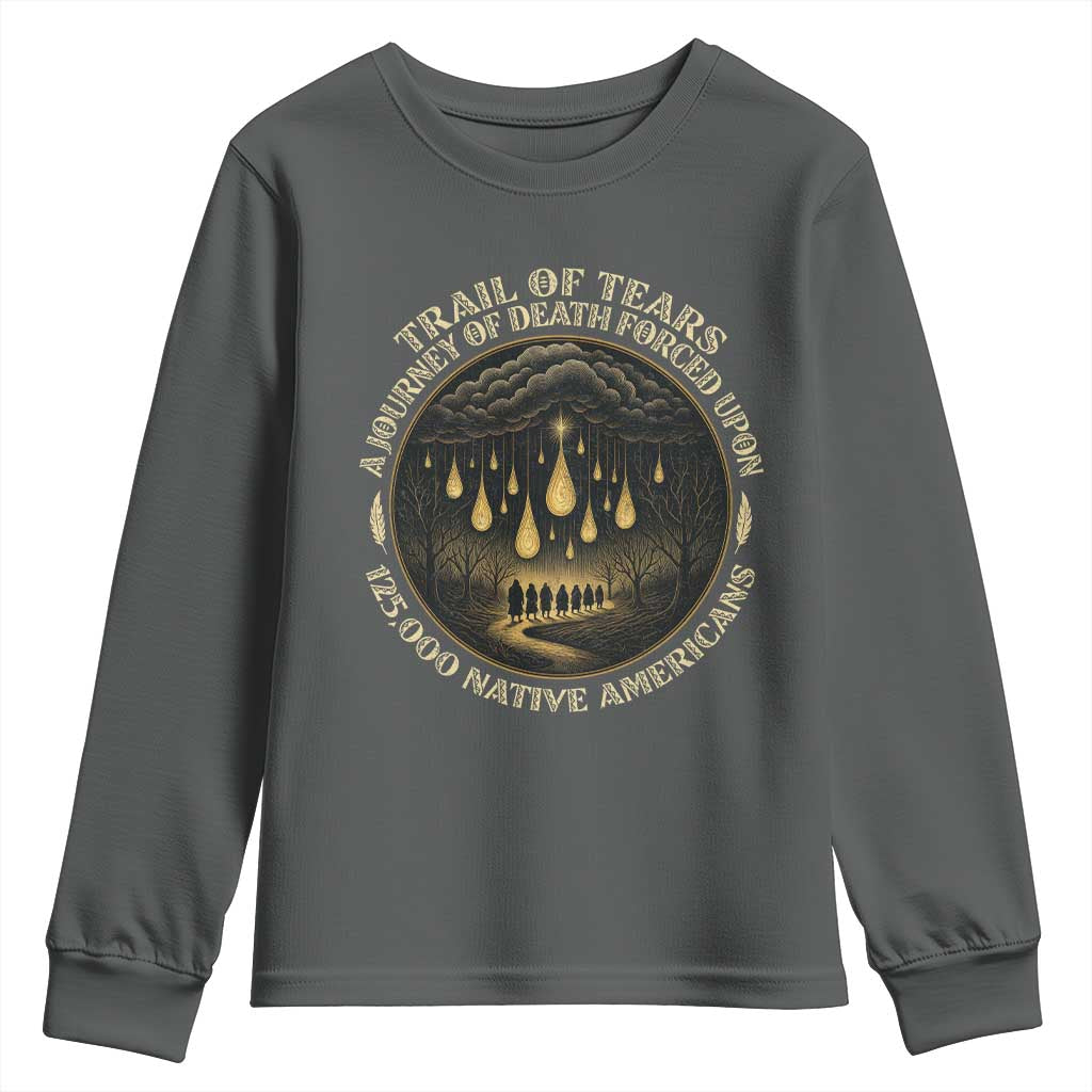 Trail Of Tears A Journey Of Death Forced Upon 125000 Native Americans Youth Sweatshirt - Wonder Print Shop