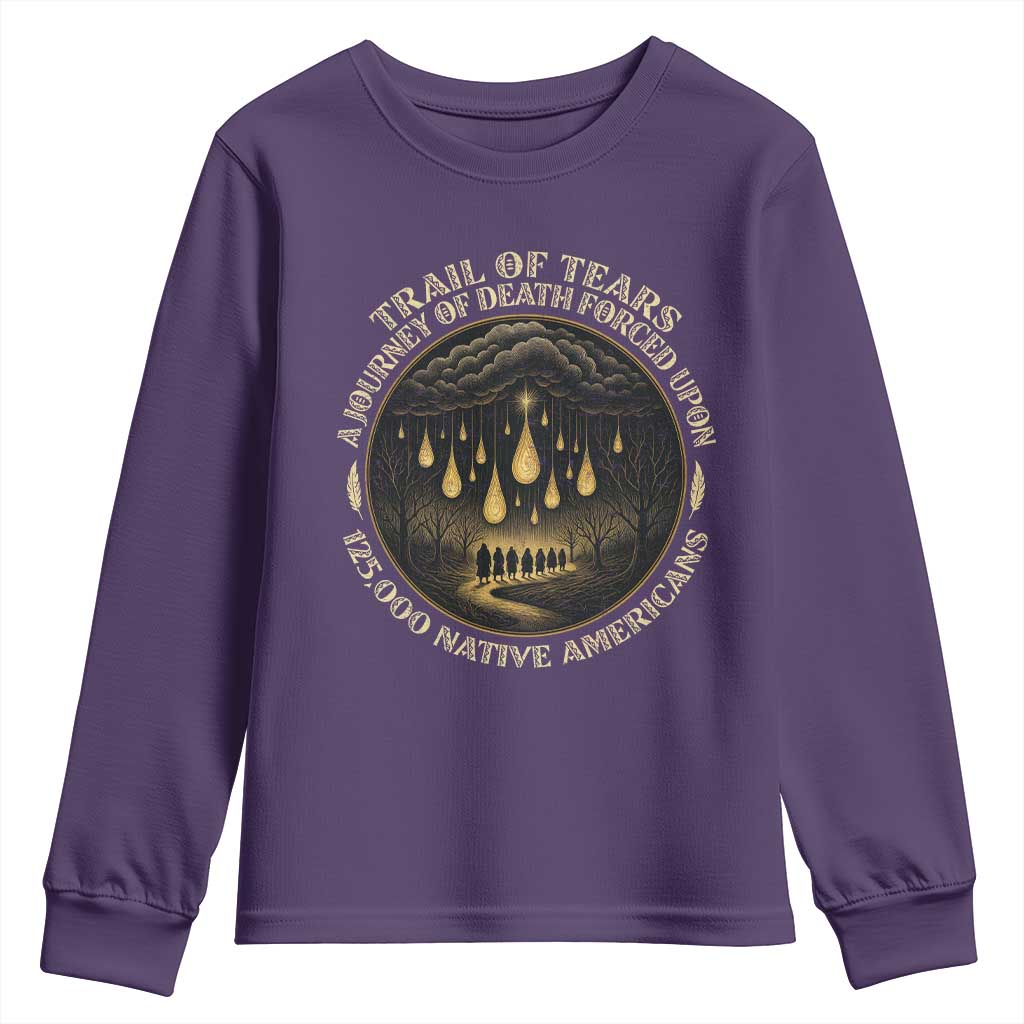 Trail Of Tears A Journey Of Death Forced Upon 125000 Native Americans Youth Sweatshirt - Wonder Print Shop