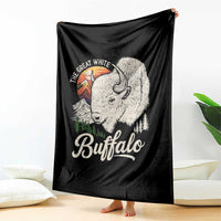 The Great White Buffalo Throw Blanket Native American Sacred Spirit Animal - Wonder Print Shop