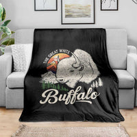 The Great White Buffalo Throw Blanket Native American Sacred Spirit Animal - Wonder Print Shop