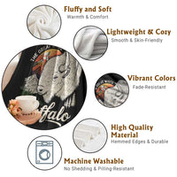 The Great White Buffalo Throw Blanket Native American Sacred Spirit Animal - Wonder Print Shop