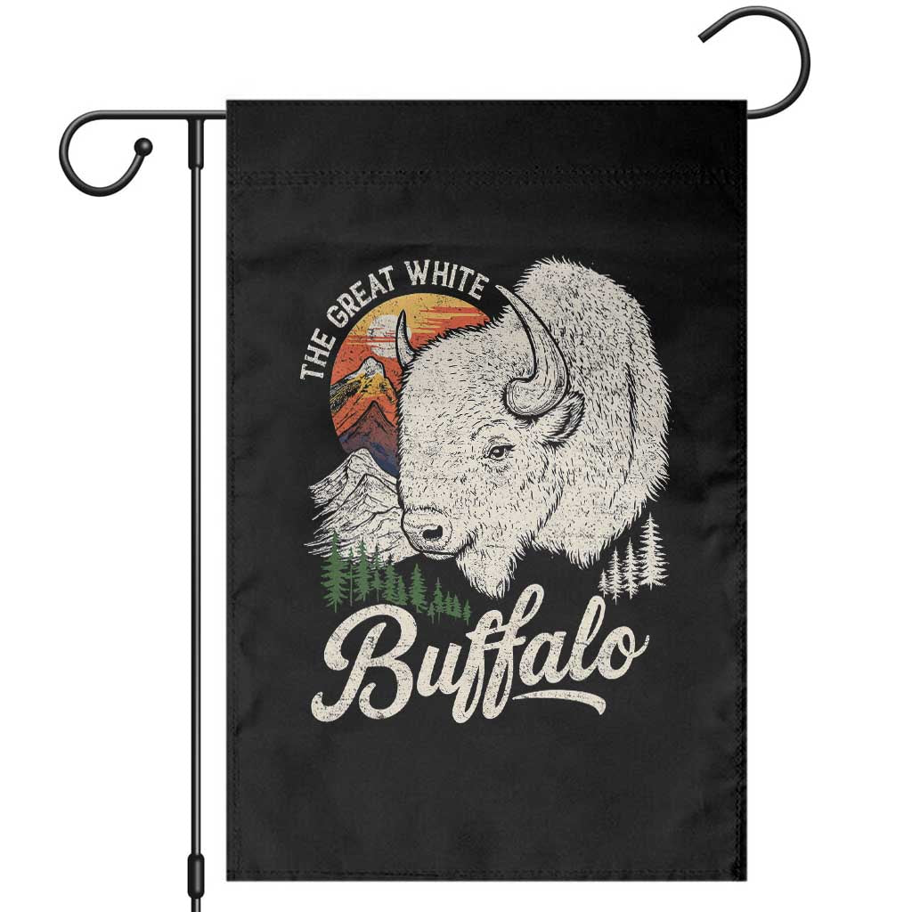 The Great White Buffalo Garden Flag Native American Sacred Spirit Animal - Wonder Print Shop