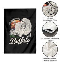 The Great White Buffalo Garden Flag Native American Sacred Spirit Animal - Wonder Print Shop