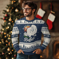 The Great White Buffalo Ugly Christmas Sweater Native American Sacred Spirit Animal - Wonder Print Shop