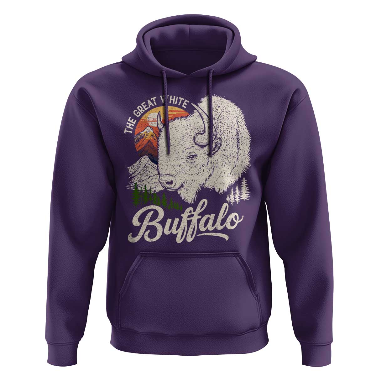 The Great White Buffalo Hoodie Native American Sacred Spirit Animal - Wonder Print Shop