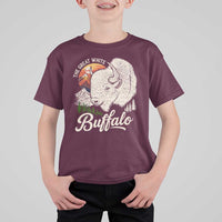 The Great White Buffalo T Shirt For Kid Native American Sacred Spirit Animal - Wonder Print Shop