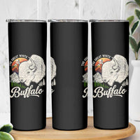 The Great White Buffalo Skinny Tumbler Native American Sacred Spirit Animal - Wonder Print Shop