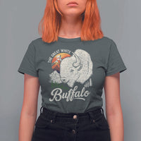 The Great White Buffalo T Shirt For Women Native American Sacred Spirit Animal - Wonder Print Shop