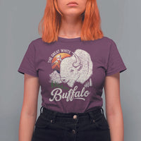 The Great White Buffalo T Shirt For Women Native American Sacred Spirit Animal - Wonder Print Shop