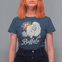 The Great White Buffalo T Shirt For Women Native American Sacred Spirit Animal - Wonder Print Shop