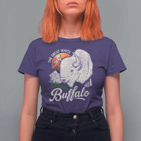The Great White Buffalo T Shirt For Women Native American Sacred Spirit Animal - Wonder Print Shop