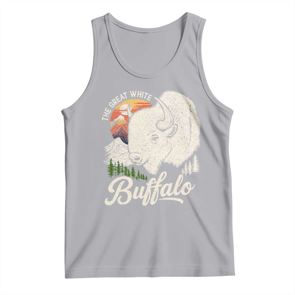 The Great White Buffalo Tank Top Native American Sacred Spirit Animal - Wonder Print Shop