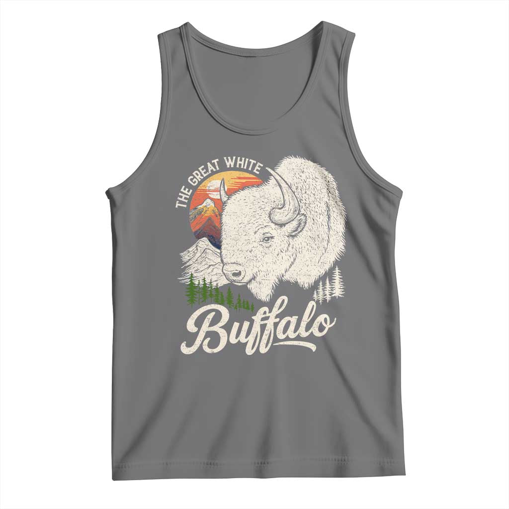 The Great White Buffalo Tank Top Native American Sacred Spirit Animal - Wonder Print Shop