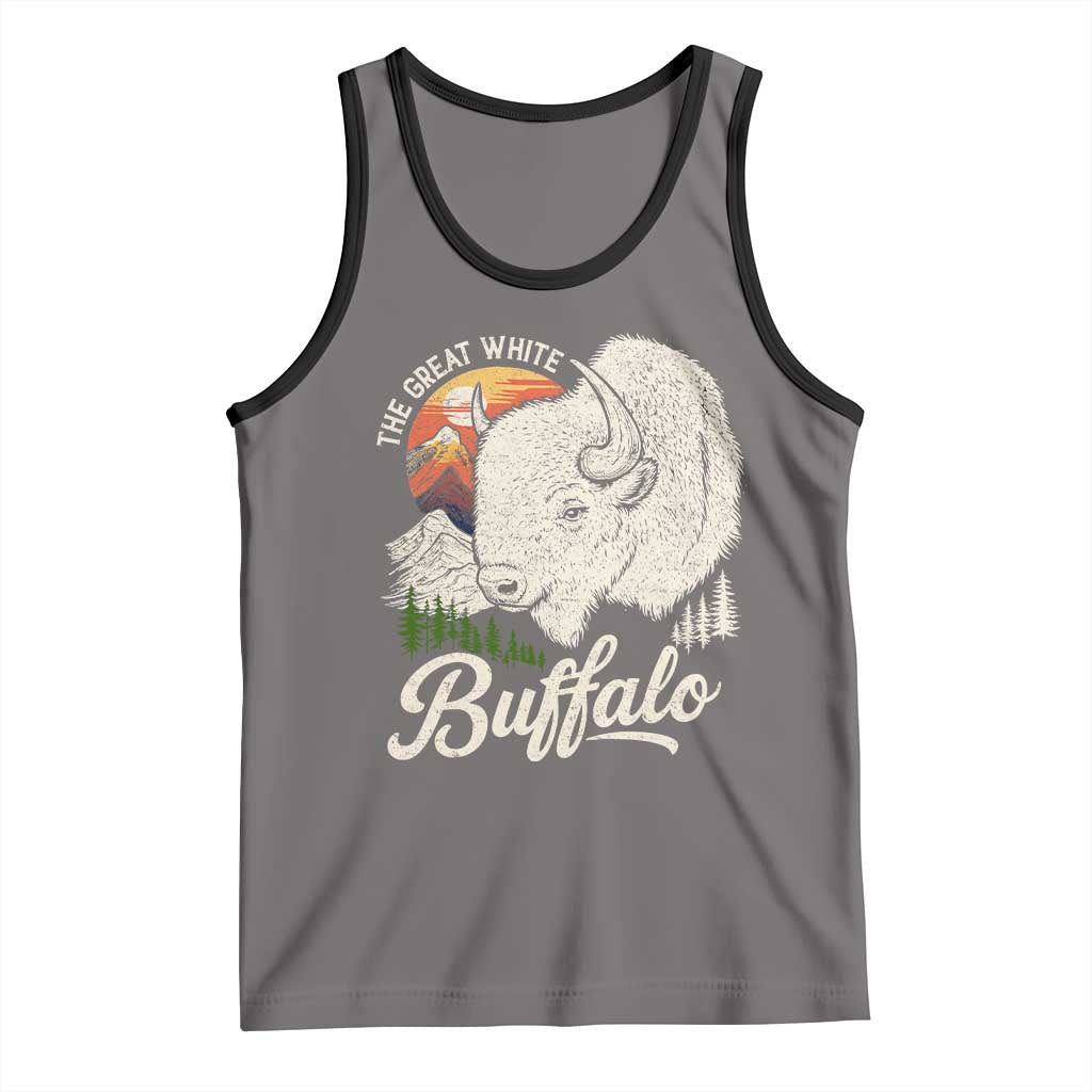 The Great White Buffalo Tank Top Native American Sacred Spirit Animal - Wonder Print Shop