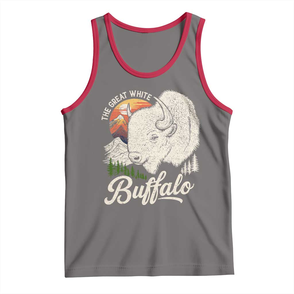 The Great White Buffalo Tank Top Native American Sacred Spirit Animal - Wonder Print Shop