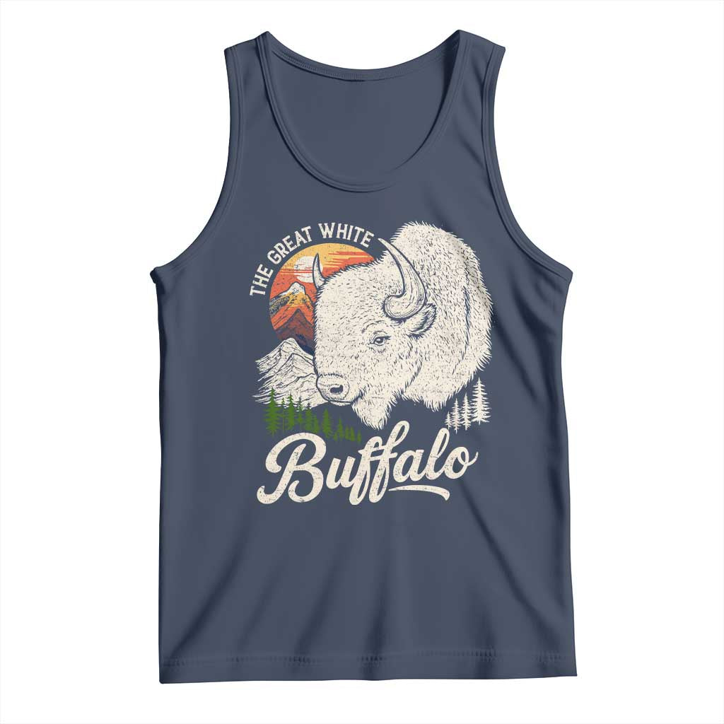 The Great White Buffalo Tank Top Native American Sacred Spirit Animal - Wonder Print Shop