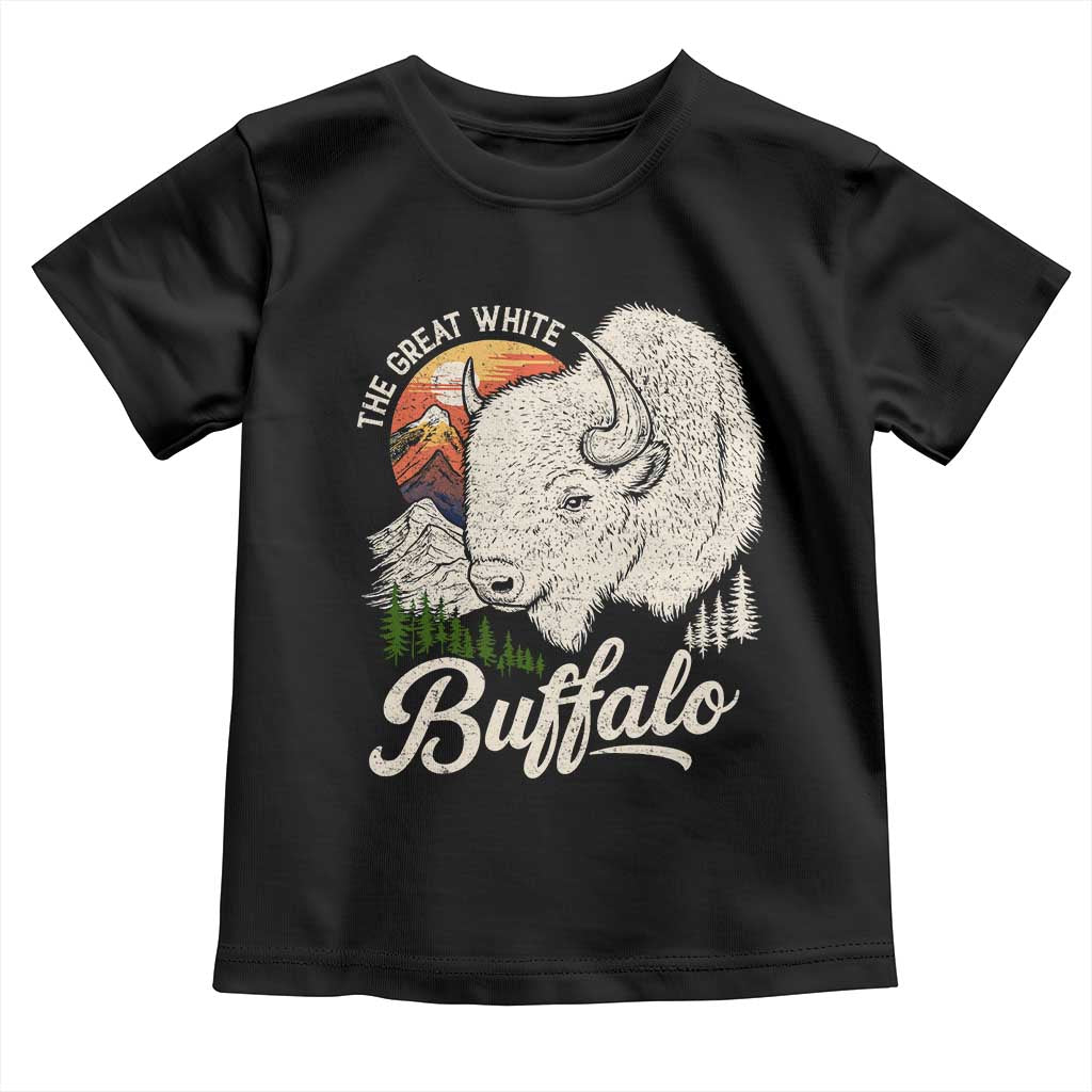 The Great White Buffalo Toddler T Shirt Native American Sacred Spirit Animal - Wonder Print Shop