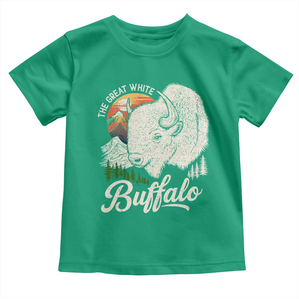 The Great White Buffalo Toddler T Shirt Native American Sacred Spirit Animal - Wonder Print Shop