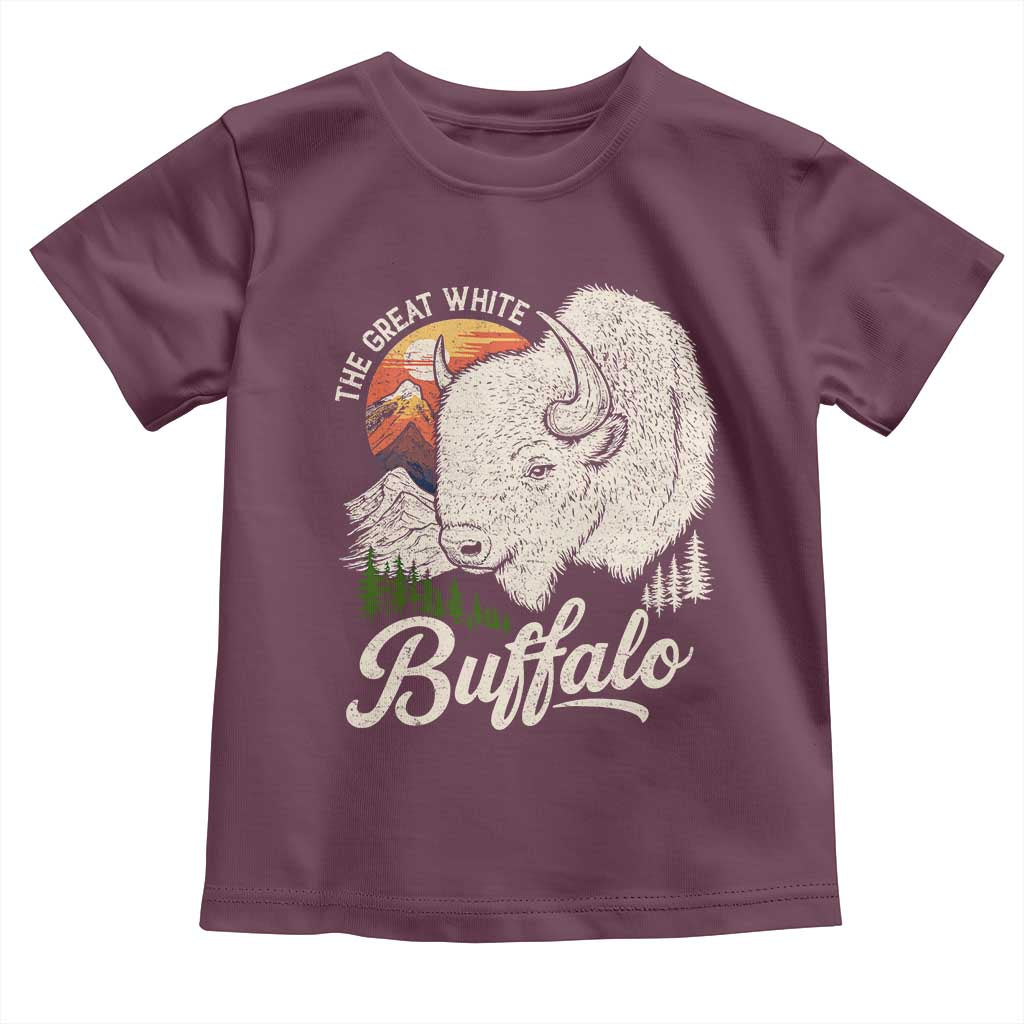 The Great White Buffalo Toddler T Shirt Native American Sacred Spirit Animal - Wonder Print Shop
