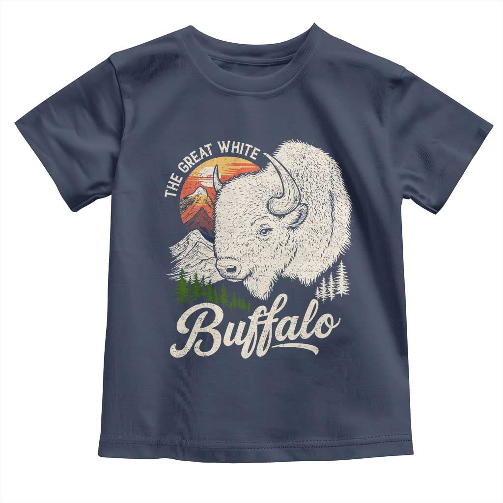The Great White Buffalo Toddler T Shirt Native American Sacred Spirit Animal - Wonder Print Shop