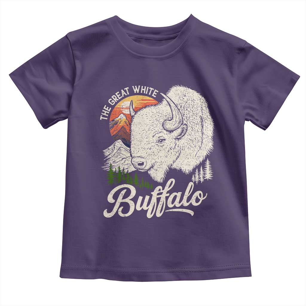The Great White Buffalo Toddler T Shirt Native American Sacred Spirit Animal - Wonder Print Shop