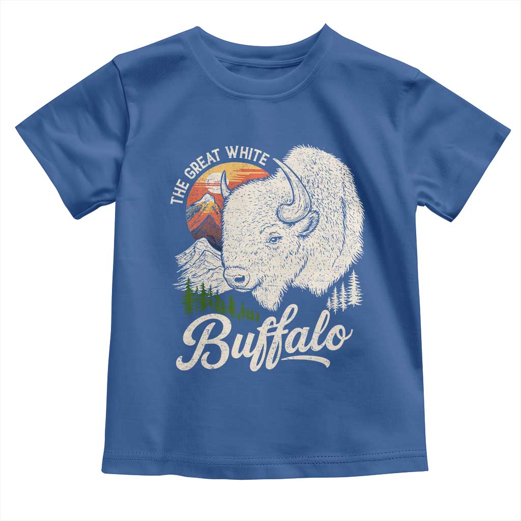 The Great White Buffalo Toddler T Shirt Native American Sacred Spirit Animal - Wonder Print Shop