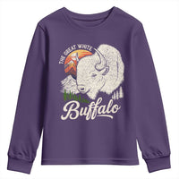 The Great White Buffalo Youth Sweatshirt Native American Sacred Spirit Animal - Wonder Print Shop
