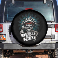 Native American Respect The Chief Spare Tire Cover Indian Tribal Skull Headdress - Wonder Print Shop